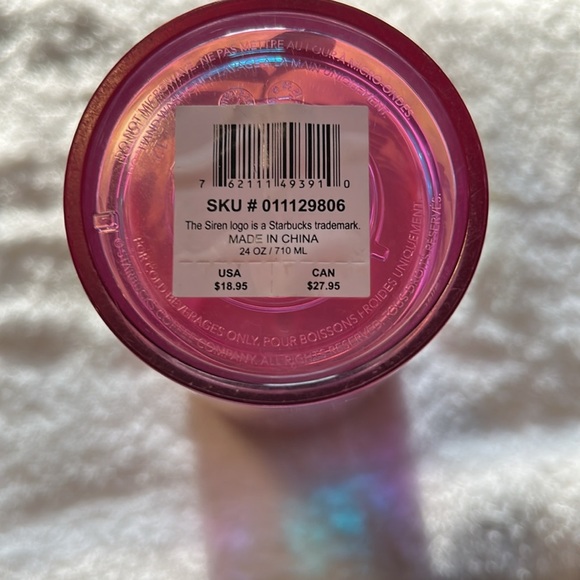 Starbucks Mothers 🌺 Day 2022 Pink Dichroic Cactus Floral Cold Cup Tumbler - Picture 5 of 5